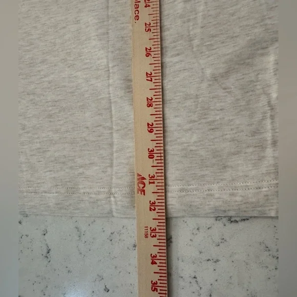 Lou & Grey Signaturesoft Split Neck Pocket Dress Women’s Sz M in Lt Oak Heather - Picture 10 of 12